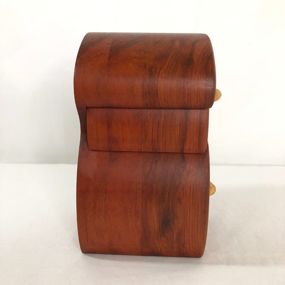 Hand Made Solid Wood Trinket Jewelry Box Artisan Signed Hardwood Puzzle Drawers - Picture 5 of 9
